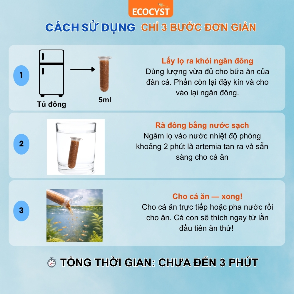 Phôi artemia đông lạnh Ecocyst